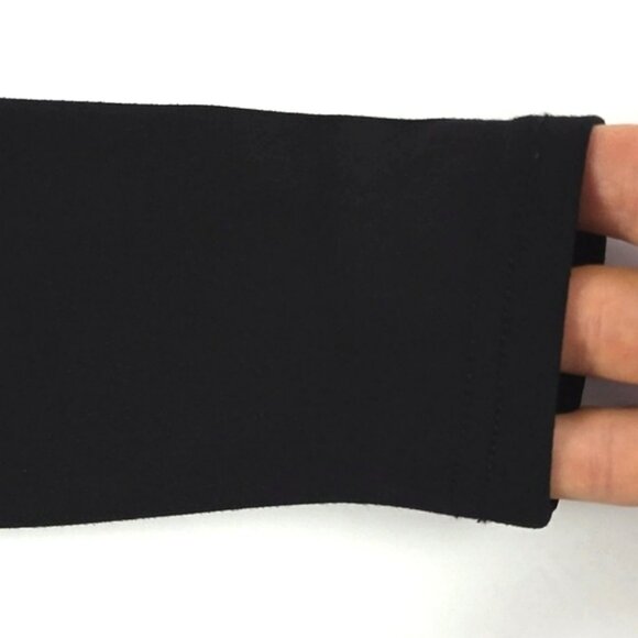 Modern Works Women’s Black Long Sleeves Collared Dress Front Twist Size Small - Picture 6 of 14